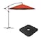 Pure Garden 10-Foot Offset Patio Umbrella with Square Base, Orange 50-102-TCB - alternate 5
